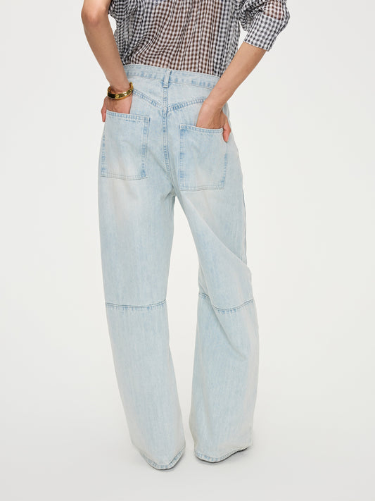 Light Twisted Denim Pants