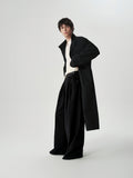 Triple-Pleat Wide Trousers