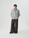 Triple-Pleat Wide Trousers