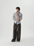 Triple-Pleat Wide Trousers