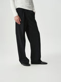 Single-Pleat Tapered Trousers