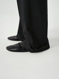 Single-Pleat Tapered Trousers