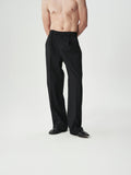 Single-Pleat Tapered Trousers