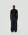 Raw Straight-Leg Jeans — styling view