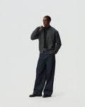 Raw Straight-Leg Jeans — styling view