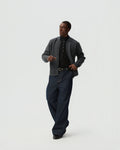 Raw Straight-Leg Jeans — styling view