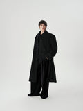 Funnel Neck Wool Coat