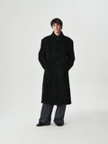 Funnel Neck Wool Coat