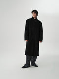 Funnel Neck Wool Coat