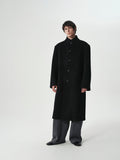Funnel Neck Wool Coat