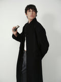 Funnel Neck Wool Coat
