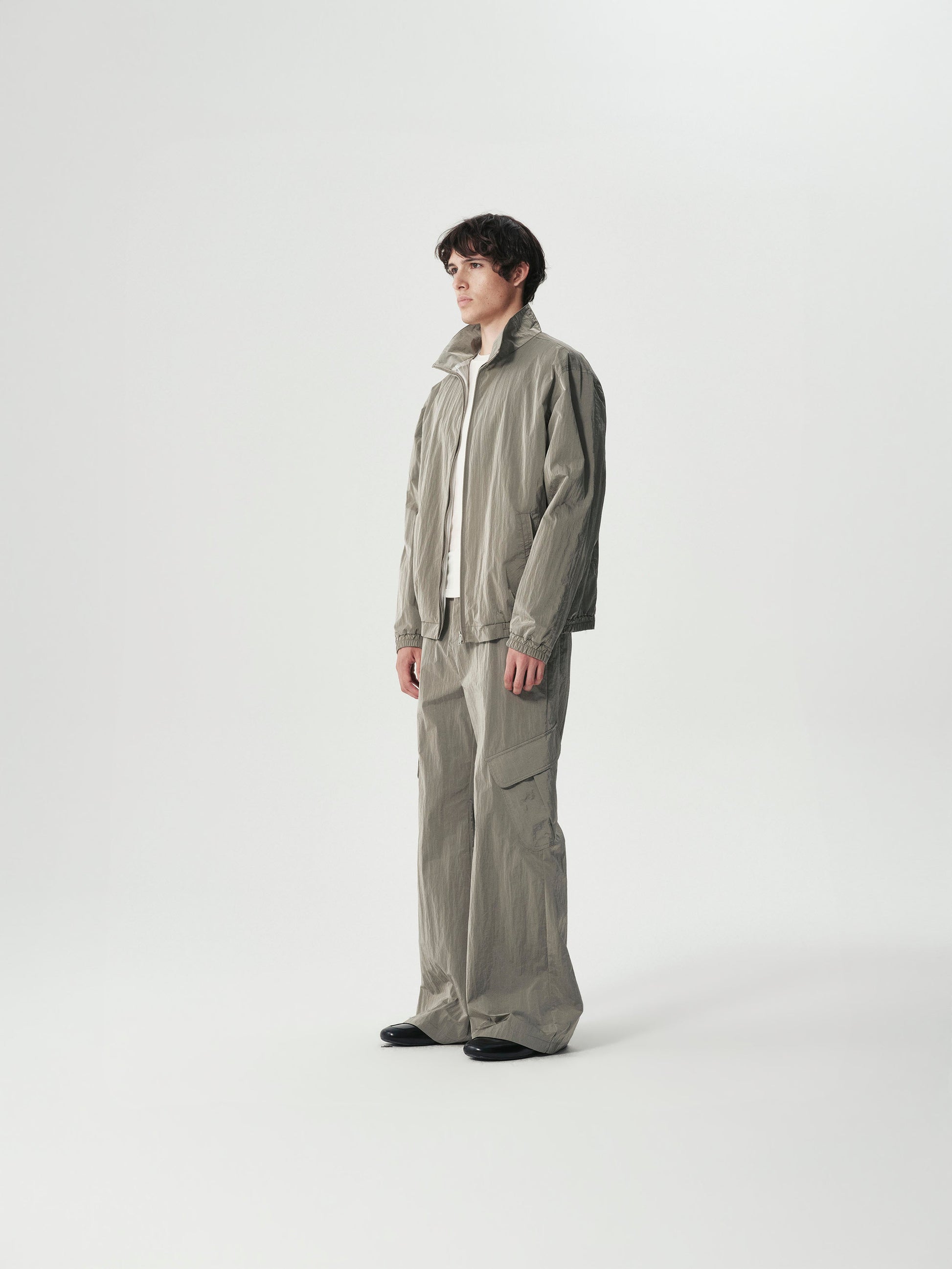 Crinkle Nylon Track Jacket