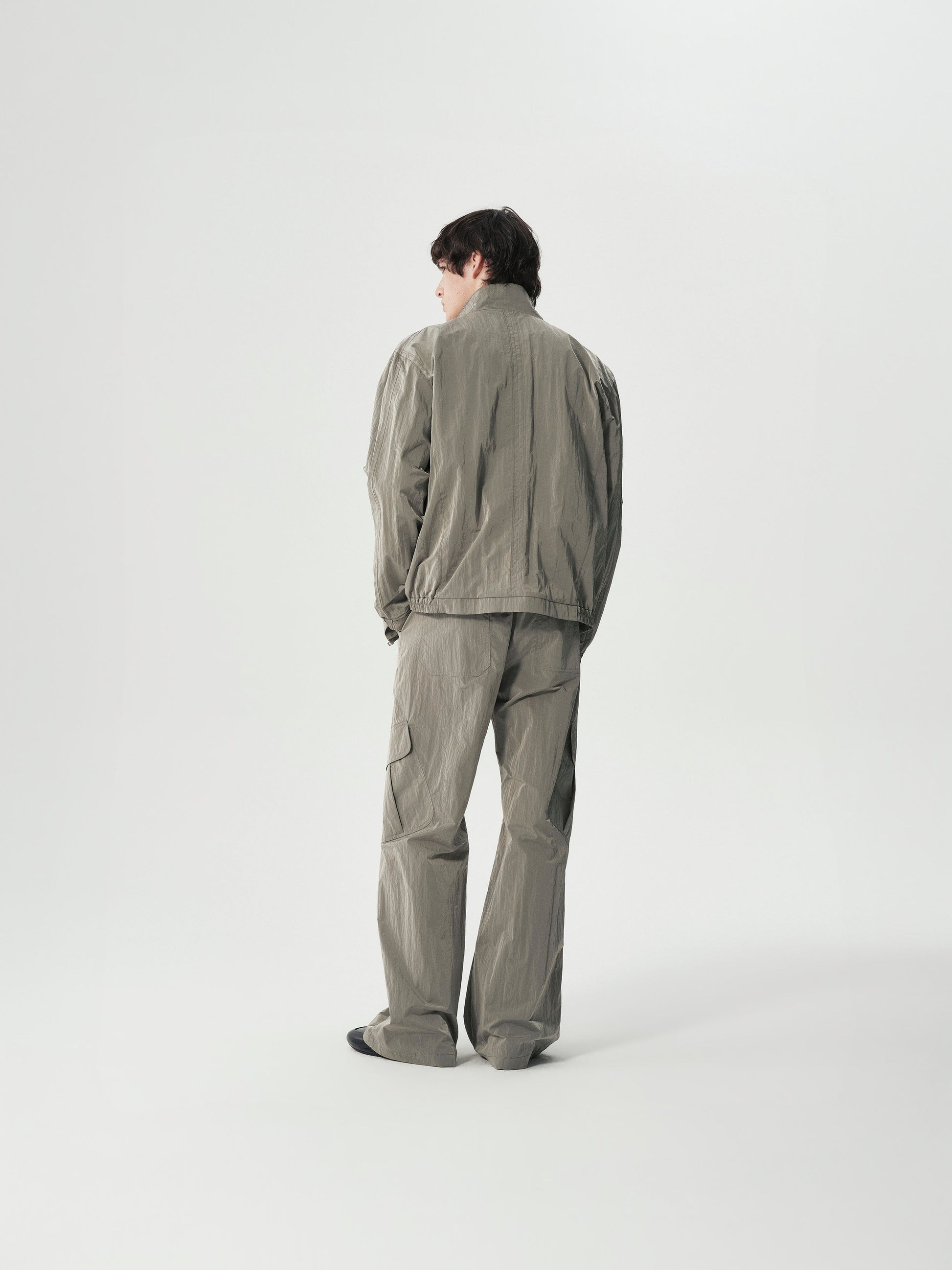 Crinkle Nylon Track Jacket