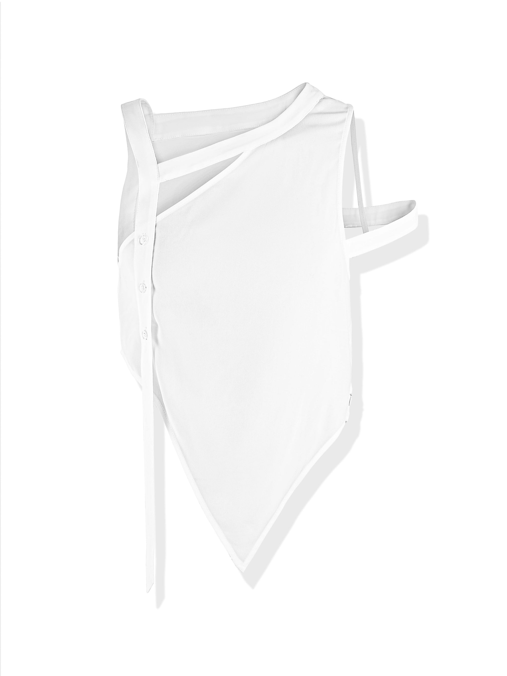 Brown Beaded Asymmetrical Hem Singlet | Size 8-10